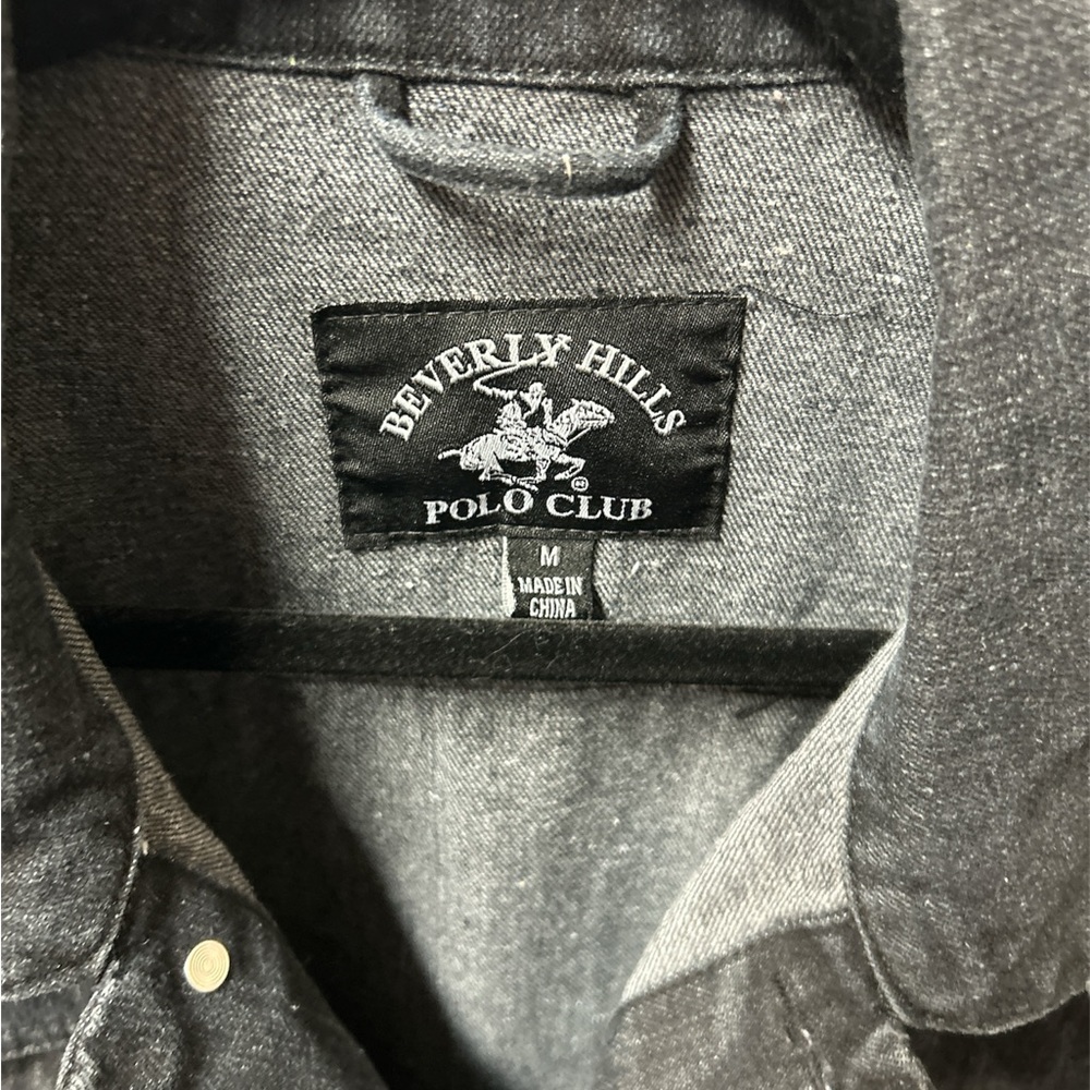 Beverly Hills polo club black denim jacket - Picture 3 of 3